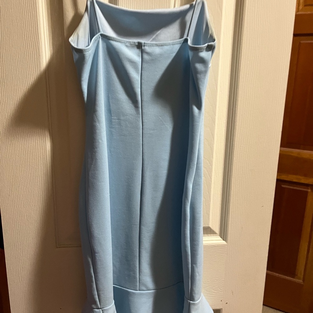 Light Blue Ruffle Hem Dress - Picture 3 of 3